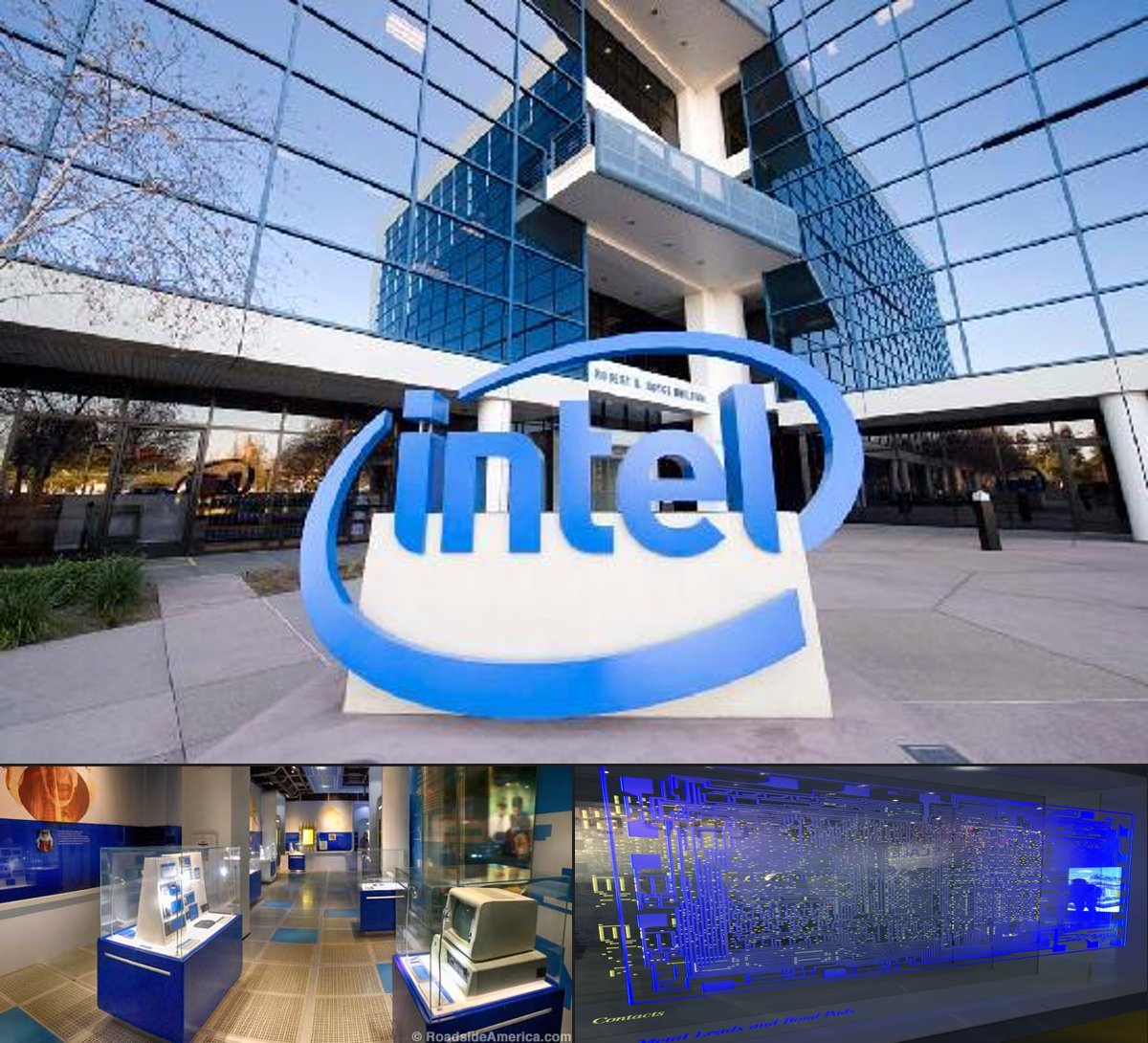 Intel Museum（ミュージアム内観・回路基板展示・外観）