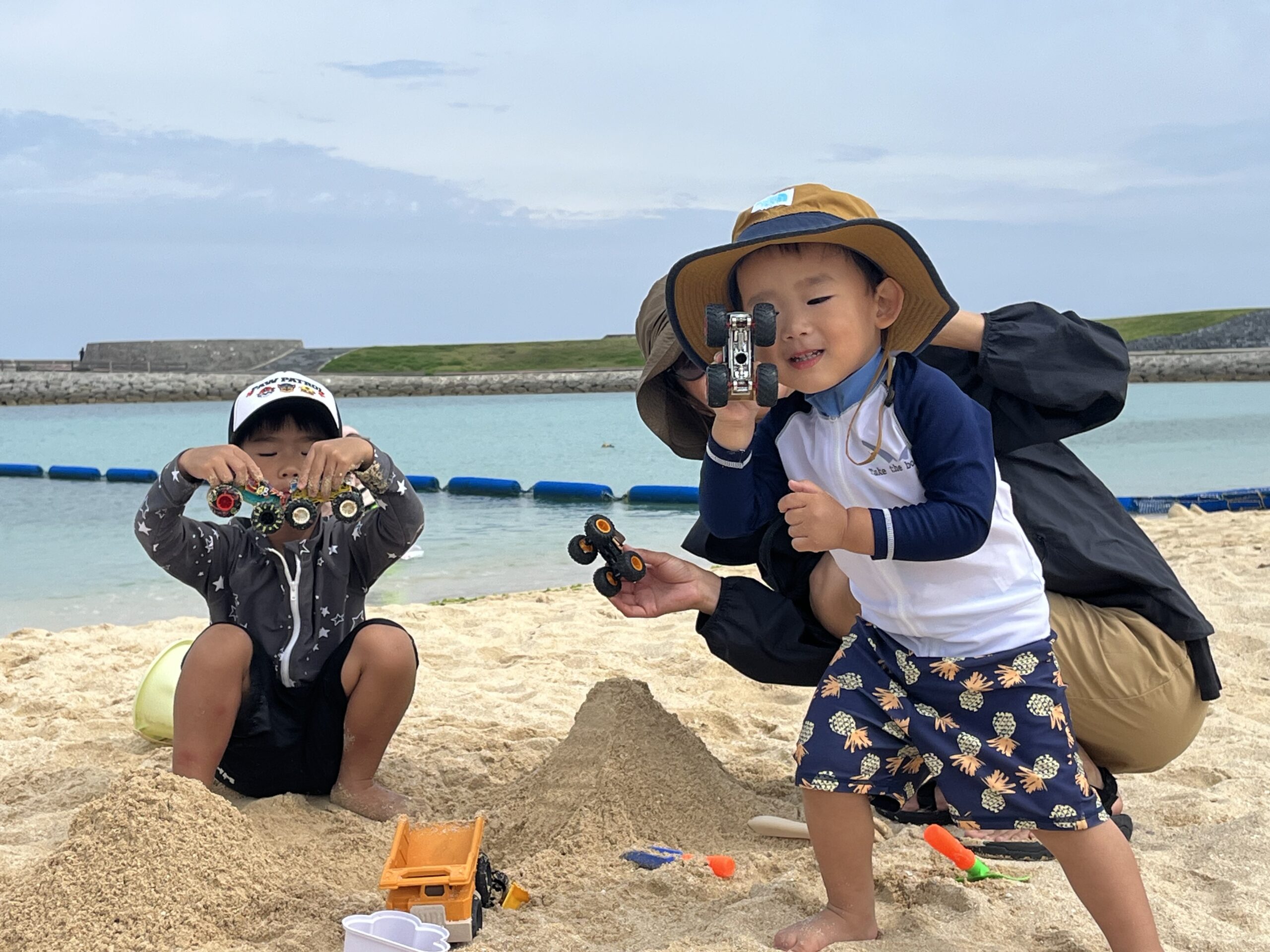 家族と過ごす呉屋さん
