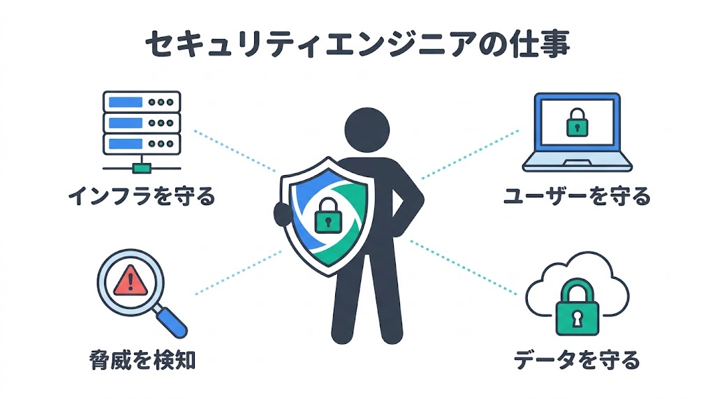 サイバー攻撃からシステムを守る仕事の全体像